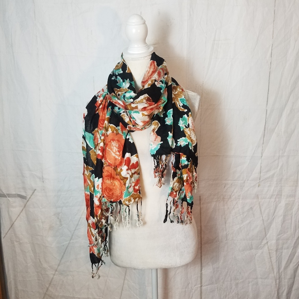 Floral Patterned Scarf